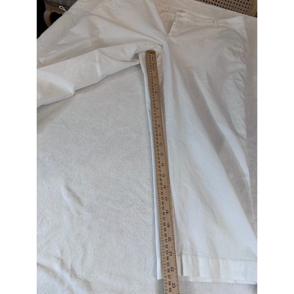 Preppy Loft Julie White Cropped Chino Pants Womens Size 12 Stretch Cotton - Picture 4 of 6